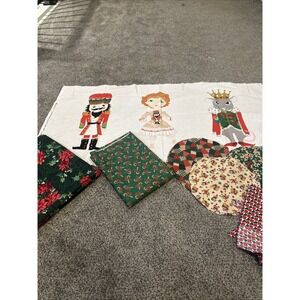 Nutcracker Panel Clara Mouse King 24x43" Vintage Fabric Yards, Cranston Scraps